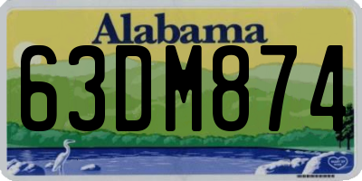 AL license plate 63DM874