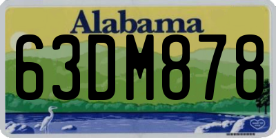 AL license plate 63DM878