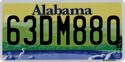 AL license plate 63DM880