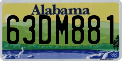 AL license plate 63DM881