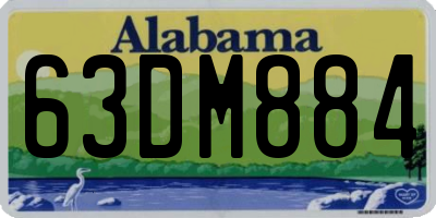 AL license plate 63DM884