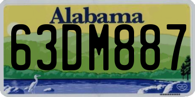 AL license plate 63DM887