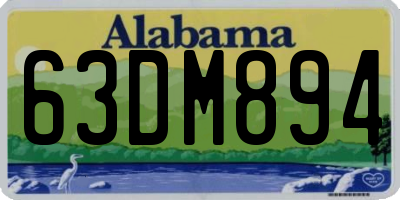 AL license plate 63DM894