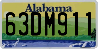 AL license plate 63DM911
