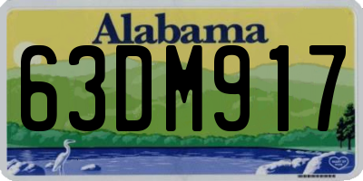 AL license plate 63DM917