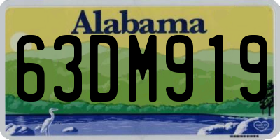 AL license plate 63DM919