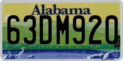 AL license plate 63DM920