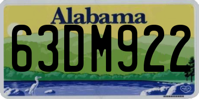 AL license plate 63DM922