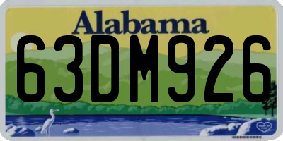 AL license plate 63DM926