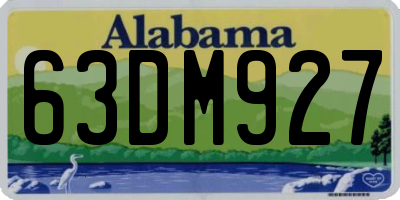 AL license plate 63DM927