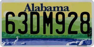 AL license plate 63DM928
