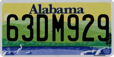 AL license plate 63DM929