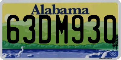 AL license plate 63DM930