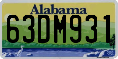 AL license plate 63DM931