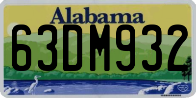 AL license plate 63DM932