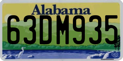 AL license plate 63DM935