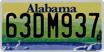 AL license plate 63DM937