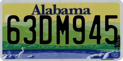 AL license plate 63DM945