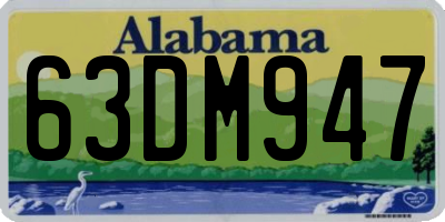 AL license plate 63DM947