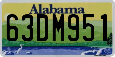 AL license plate 63DM951