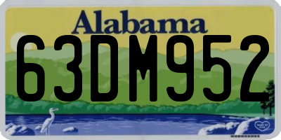 AL license plate 63DM952