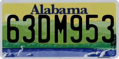 AL license plate 63DM953