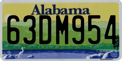 AL license plate 63DM954