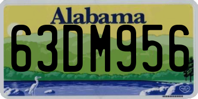 AL license plate 63DM956