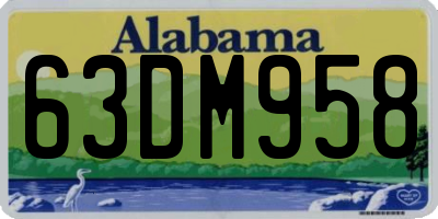 AL license plate 63DM958