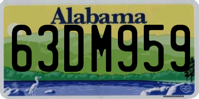 AL license plate 63DM959