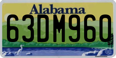 AL license plate 63DM960