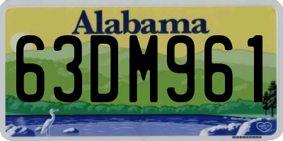 AL license plate 63DM961