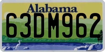 AL license plate 63DM962
