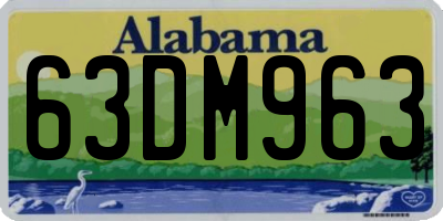 AL license plate 63DM963