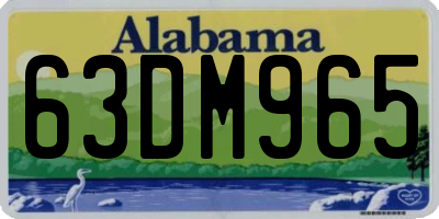 AL license plate 63DM965