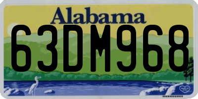 AL license plate 63DM968