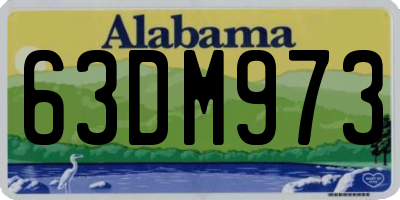 AL license plate 63DM973