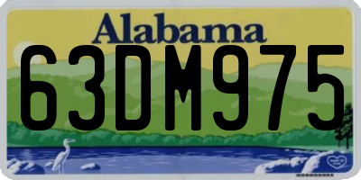 AL license plate 63DM975