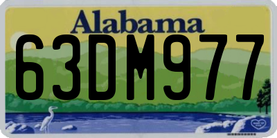 AL license plate 63DM977