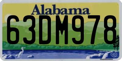AL license plate 63DM978