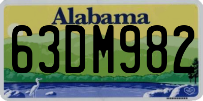 AL license plate 63DM982