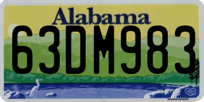 AL license plate 63DM983