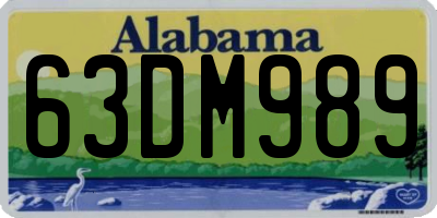 AL license plate 63DM989