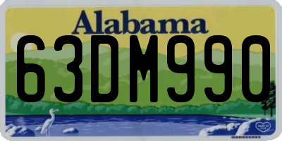 AL license plate 63DM990