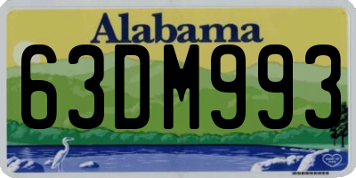 AL license plate 63DM993