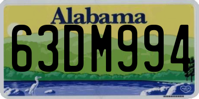 AL license plate 63DM994