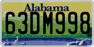 AL license plate 63DM998