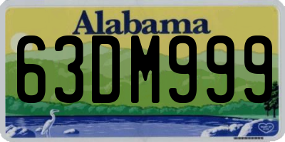 AL license plate 63DM999