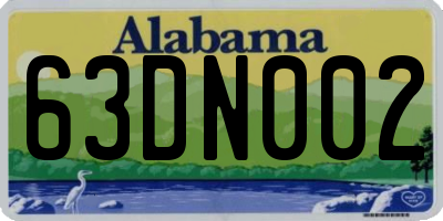 AL license plate 63DN002