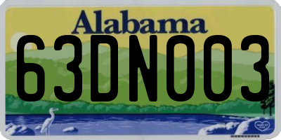 AL license plate 63DN003